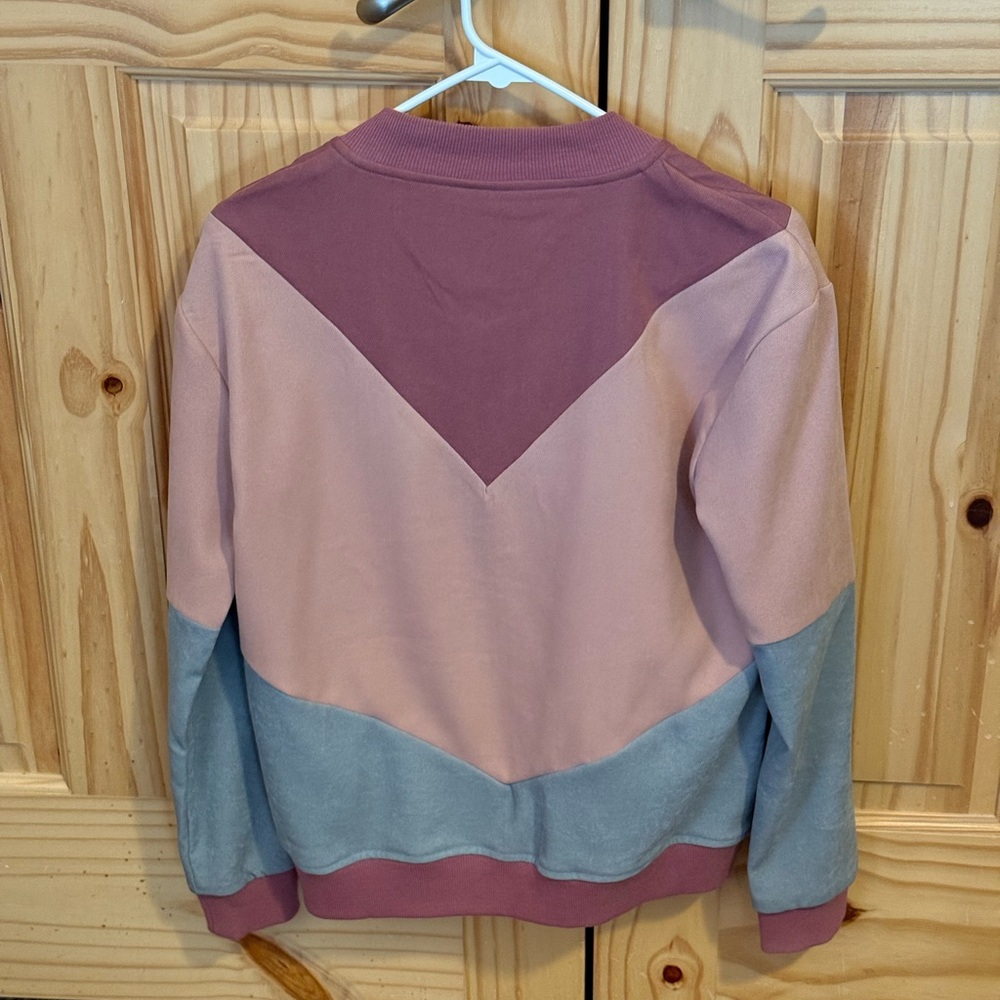 Pink & Gray Colorblock Bomber Jacket - Picture 2 of 2